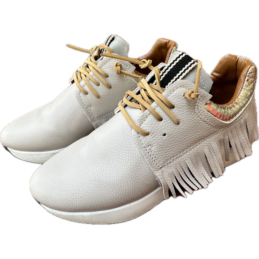 Shu Shop Pepa Bone Fringe Sneaker Size 7.5